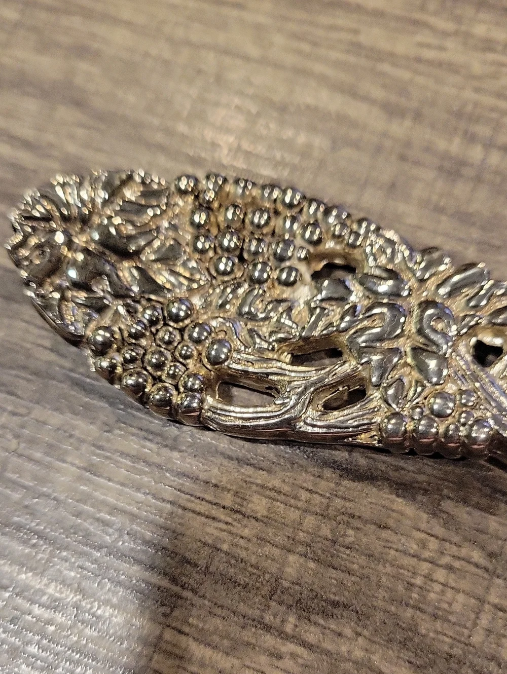 Antique Silver Grapevine Pattern Serving Spoon, Godinger,EUC Stunning
